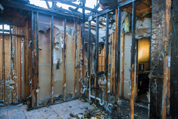 Professional Emergency Fire Cleanup technician working in Hydro, OK